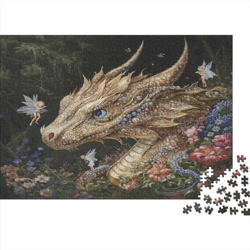 Drache Inlaid with Gems 1000pcs (75x50cm) Puzzle, Lernspiel Impossible Kleine Fee Herausforderungsspielzeug Für Erwachsene Teenager von kaiyun