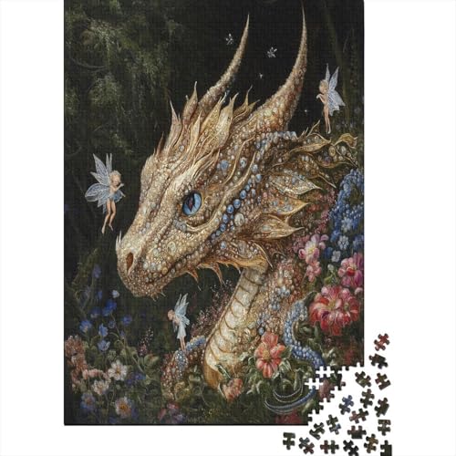 Drache Inlaid with Gems 38x26cm/1000pcs Schwer Puzzle Lernspiel Impossible Kleine Fee Herausforderung Spielzeug Für Erwachsene Kinder von kaiyun