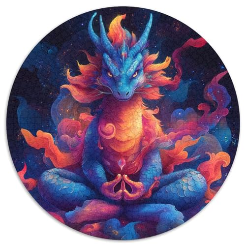 Drache Meditating Cross-Legged 1000pcs (67.5x67.5cm) Puzzle, Lernspiel Impossible Colorful Cartoon Herausforderungsspielzeug Für Erwachsene Teenager von kaiyun