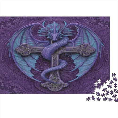 Drache Rätsel Für Erwachsene |Wunderschönes Kreuz| 1000pcs (75x50cm) Puzzles Lernspiele Home Decor von kaiyun