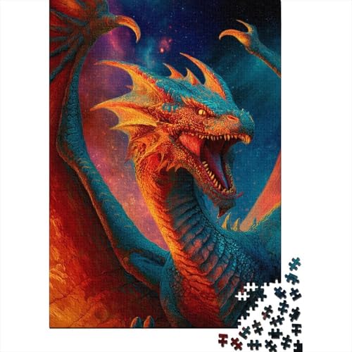 Drache Statue with Open Mouth Puzzle 1000 Teile Für Erwachsene, Lernspiele, Heimdekoration38x26cm/1000pcs von kaiyun