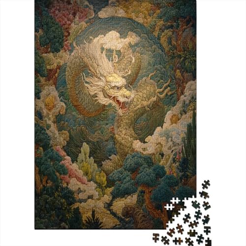 Drache1000 Teile: Unmögliches Puzzle Für Erwachsene, Spiele, Geschenke, Kinder, Herausforderungs38x26cm/1000pcs von kaiyun