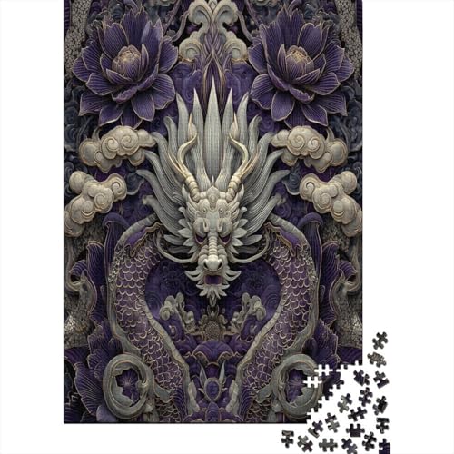 Drachenwolke und Lotus,Rätsel Für Erwachsene 70x50cm/1000pcs,Herausforderungsspiele von kaiyun