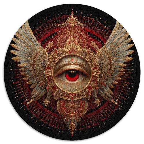 Drittes Auge eines Engels 1000pcs (67.5x67.5cm) Erwachsenenpuzzle - Rot DIY-Puzzlespielzeug von kaiyun