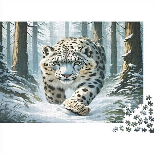Dschungel-SchneeLeopard 1000pcs (75x50cm) Puzzles, Die Für Erwachsene Und Personen Ab 14 Jahren Geeignet Sind Wildtiere von kaiyun