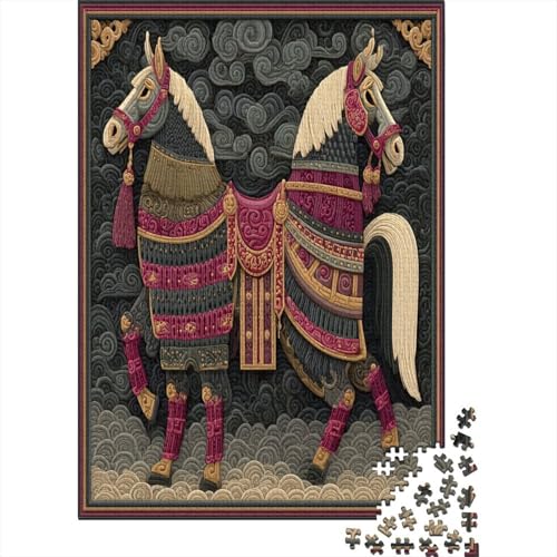 ,EIN anthropomorphes Horse In Samurai-Rüstung,70x50cm/1000pcs,DIY-Puzzle Für Erwachsene von kaiyun