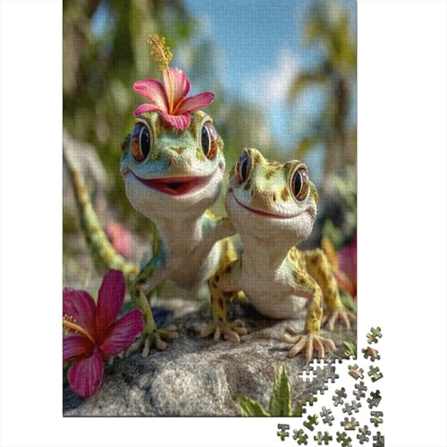 Eidechse Rätsel Für Erwachsene || Familienspaß-Puzzles 70x50cm/1000pcs von kaiyun