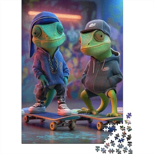 Eidechse Stomps on Skateboards 38x26cm/1000pcs Schwer Puzzle Lernspiel Impossible Junge Atmosphäre Herausforderung Spielzeug Für Erwachsene Kinder Eidechse Stomps on Skateboards 38x26cm/1000pcs Schwer Puzzle Lernspiel Impossible Junge Atmosphäre Herausforderung Spielzeug Für Erwachsene Kinder von kaiyun