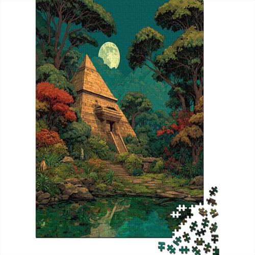 Eine riesige Pyramide Steht im Redwood-Wald Puzzle 1000 Teile, Lernspiel, Unmöglich, Anspruchsvolles Spielzeug Für Erwachsene Und Kinder Ab 14 Jahren 38x26cm/1000pcs von kaiyun