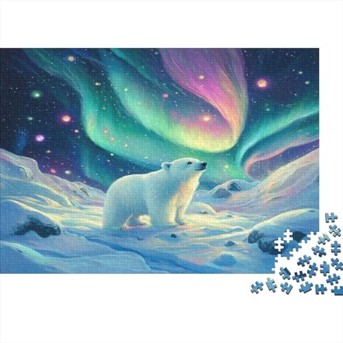Eisbär Rätsel Für Erwachsene |Nordlichter| 1000pcs (75x50cm) Puzzles Lernspiele Home Decor von kaiyun