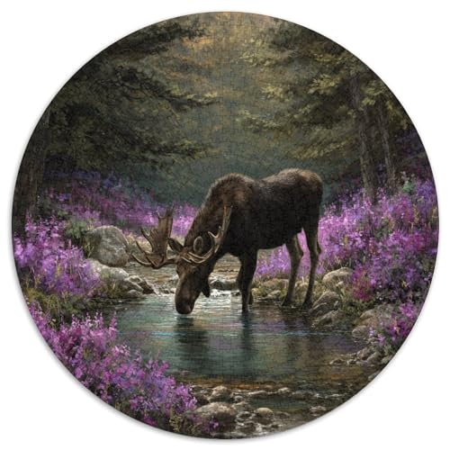 Elchbulle in The Forest 1000pcs (67.5x67.5cm) Schwer Puzzle Lernspiel Impossible Herausforderung Spielzeug Für Erwachsene Kinder von kaiyun