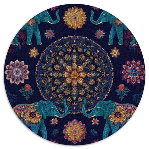 Elefant 1000pcs (67.5x67.5cm) Puzzle, Lernspiel Impossible Mandala-Muster Herausforderungsspielzeug Für Erwachsene Teenager von kaiyun