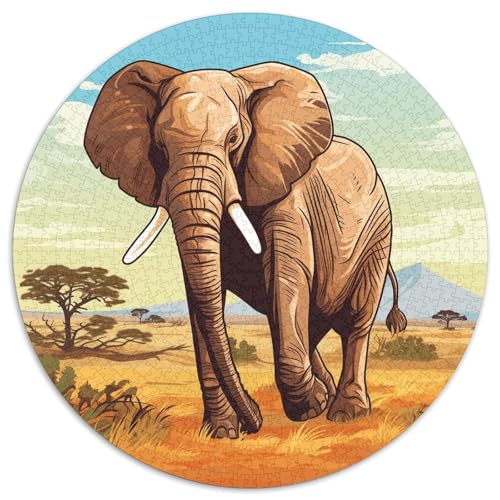 Elefant 1000pcs (67.5x67.5cm) Schwer Puzzle Lernspiel Impossible Wild Animals Herausforderung Spielzeug Für Erwachsene Kinder von kaiyun
