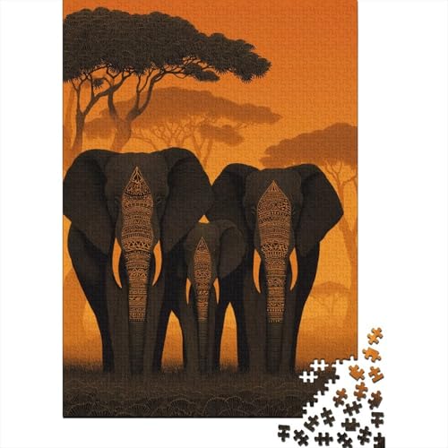 Elefant 38x26cm/1000pcs Puzzle, Lernspiel Impossible Afrikanische Stammeskunst Herausforderungsspielzeug Für Erwachsene Teenager Elefant 38x26cm/1000pcs Puzzle, Lernspiel Impossible Afrikanische Stammeskunst Herausforderungsspielzeug Für Erwachsene Teenager von kaiyun