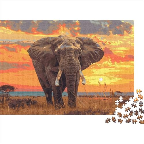 Elefants 1000pcs (75x50cm) Puzzles, Die Für Erwachsene Und Personen Ab 14 Jahren Geeignet Sind Savanneh von kaiyun