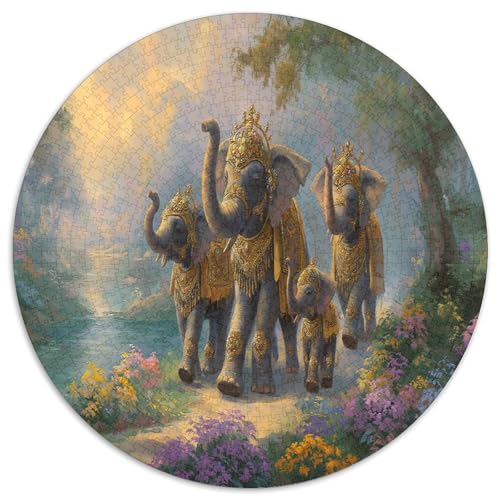 Elefants Stroll Along The Riverbank 1000pcs (67.5x67.5cm) Schwer Puzzle Lernspiel Impossible Herausforderung Spielzeug Für Erwachsene Kinder von kaiyun