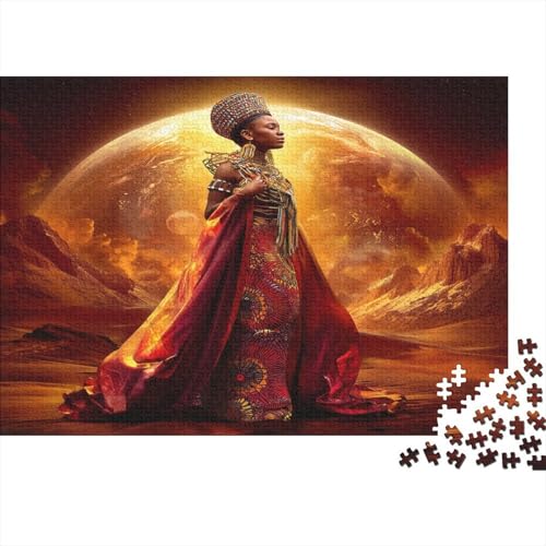 Elegante afrikanische Königin Rätsel Für Erwachsene |Traditionelle Kleidung| 1000pcs (75x50cm) Puzzles Lernspiele Home Decor von kaiyun