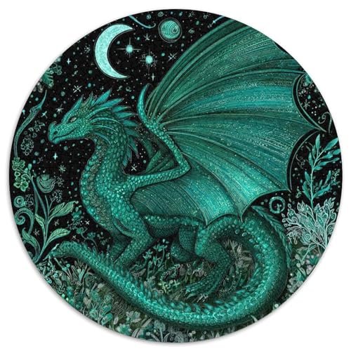 Emerald Drache Puzzle 1000 Teile, Lernspiel, Unmöglich Nachthimmel, Anspruchsvolles Spielzeug Für Erwachsene Und Kinder Ab 14 Jahren 1000pcs (67.5x67.5cm) von kaiyun