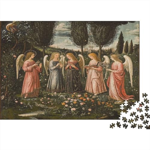 Engel Standing in A Garden 1000pcs (75x50cm) Schwer Puzzle Lernspiel Impossible Renaissance-Stil Herausforderung Spielzeug Für Erwachsene Kinder von kaiyun