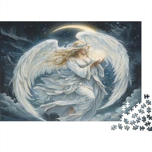 Engel der Barmherzigkeit und Mondlicht 1000pcs (75x50cm) Erwachsenenpuzzle - Radiant Mondlight Ball DIY-Puzzlespielzeug von kaiyun