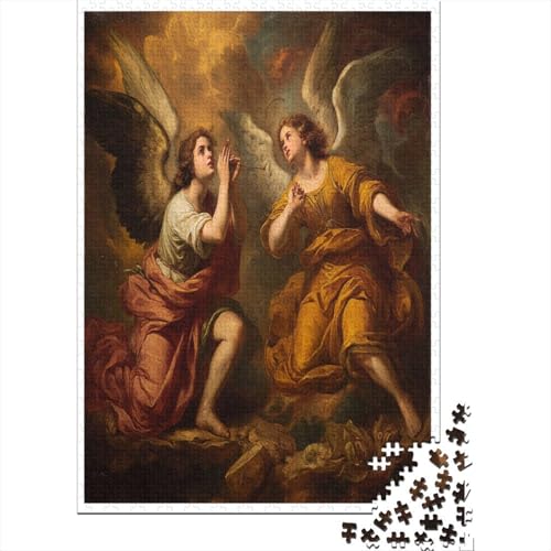 Engel in Ölgemälde 70x50cm/1000pcs Erwachsenenpuzzle - DIY-Puzzlespielzeug von kaiyun