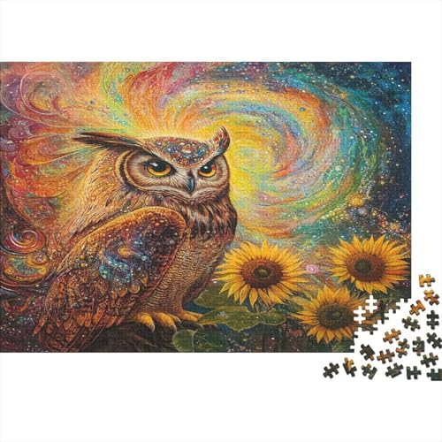 Eule 1000pcs (75x50cm) Puzzles, Die Für Erwachsene Und Personen Ab 14 Jahren Geeignet Sind Sonnenblume von kaiyun