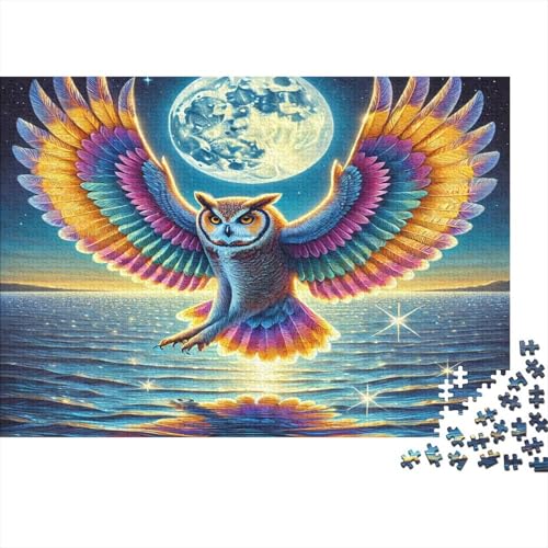 Eule 1000pcs (75x50cm) Schwer Puzzle Lernspiel Impossible Vollmond Herausforderung Spielzeug Für Erwachsene Kinder von kaiyun