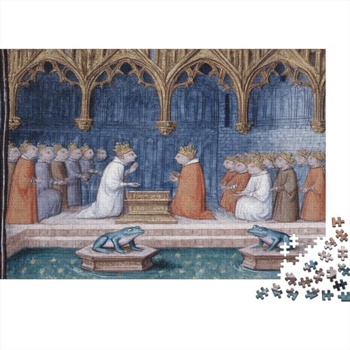 Europäischer Handschriftenstil des 14. Jahrhunderts Rätsel Für Erwachsene || 1000pcs (75x50cm) Puzzles Lernspiele Home Decor von kaiyun