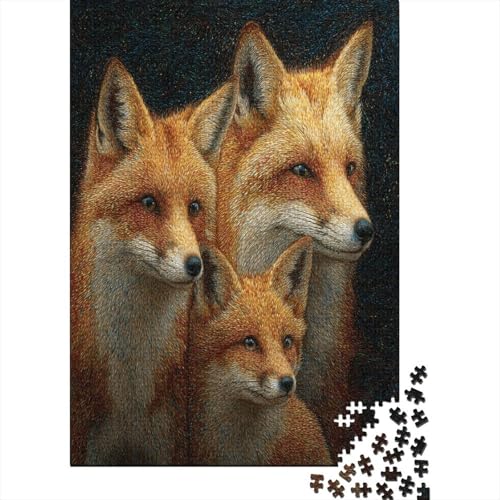 FOchse Family 38x26cm/1000pcs Schwer Puzzle Lernspiel Impossible Herausforderung Spielzeug Für Erwachsene Kinder von kaiyun