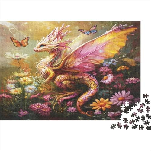 Fairy Drache, Schmetterling Wings 1000pcs (75x50cm) Schwer Puzzle Lernspiel Impossible Bunte Blumen Herausforderung Spielzeug Für Erwachsene Kinder von kaiyun
