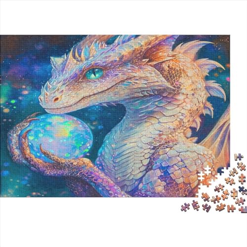 Fantasy Drache 1000pcs (75x50cm) Schwer Puzzle Lernspiel Impossible Kristall Herausforderung Spielzeug Für Erwachsene Kinder von kaiyun