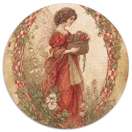 Fee im roten Kleid 1000pcs (67.5x67.5cm) Schwer Puzzle Lernspiel Impossible Landhausstil Herausforderung Spielzeug Für Erwachsene Kinder von kaiyun