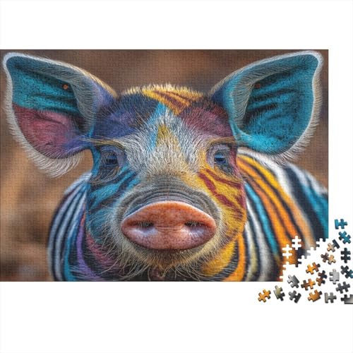 Ferkel in Zebrafärbung Rätsel Für Erwachsene || 1000pcs (75x50cm) Puzzles Lernspiele Home Decor von kaiyun