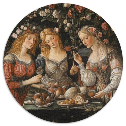 Festmahl, Tafel, Blumen 1000pcs (67.5x67.5cm) Schwer Puzzle Lernspiel Impossible Renaissance-Stil Herausforderung Spielzeug Für Erwachsene Kinder von kaiyun