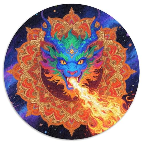 Feuerdrache Rätsel Für Erwachsene |Starry Sky Mandala Pattern| 1000pcs (67.5x67.5cm) Puzzles Lernspiele Home Decor von kaiyun
