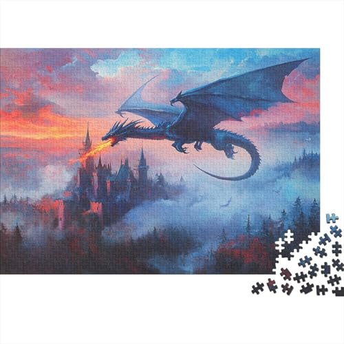 Fire Drache 1000pcs (75x50cm) Puzzles, Die Für Erwachsene Und Personen Ab 14 Jahren Geeignet Sind Schloss von kaiyun