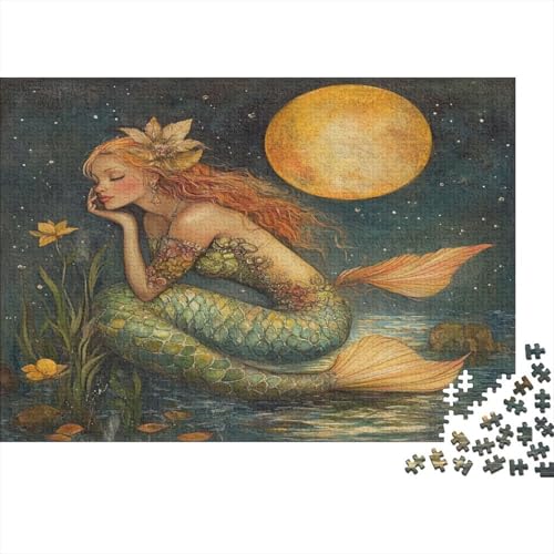 Fische-Meerjungfrau 1000pcs (75x50cm) Schwer Puzzle Lernspiel Impossible Ölmalerei Herausforderung Spielzeug Für Erwachsene Kinder von kaiyun