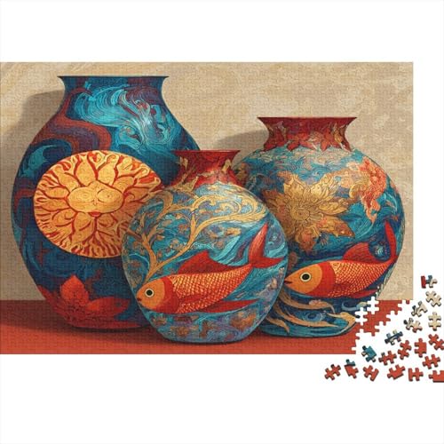 Fischflasche 1000pcs (75x50cm) Schwer Puzzle Lernspiel Impossible SunHerausforderung Spielzeug Für Erwachsene Kinder von kaiyun