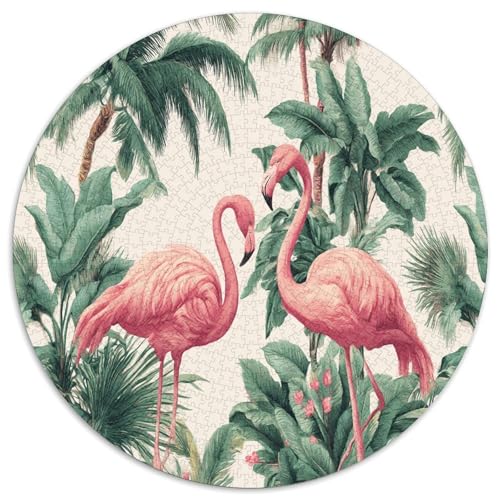 Flamingo Puzzle 1000pcs (67.5x67.5cm) Erwachsene Tropische Pflanzen Puzzle,Home Decor von kaiyun