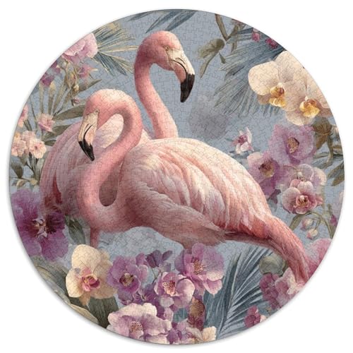 Flamingo Rätsel Für Erwachsene |Palm Leaves Orchids| 1000pcs (67.5x67.5cm) Puzzles Lernspiele Home Decor von kaiyun