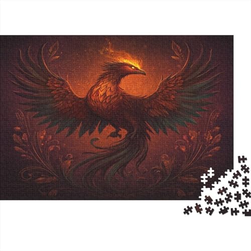 Flammenphönix 1000pcs (75x50cm) Puzzle, Lernspiel Impossible Digitale Kunst Herausforderungsspielzeug Für Erwachsene Teenager von kaiyun