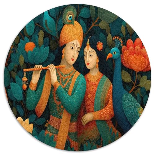 Flöte, Pfau, Gopis 1000pcs (67.5x67.5cm) Schwer Puzzle Lernspiel Impossible Folk Style Elements Herausforderung Spielzeug Für Erwachsene Kinder von kaiyun