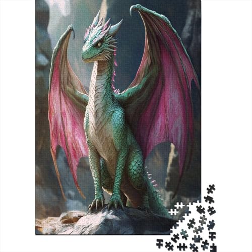 Flying Drache Puzzle 1000 Teile, Lernspiel, Unmöglich Grüne und rosa Schuppen und Flügel, Anspruchsvolles Spielzeug Für Erwachsene Und Kinder Ab 14 Jahren 38x26cm/1000pcs Flying Drache Puzzle 1000 Teile, Lernspiel, Unmöglich Grüne und rosa Schuppen und Flügel, Anspruchsvolles Spielzeug Für Erwachsene Und Kinder Ab 14 Jahren 38x26cm/1000pcs von kaiyun