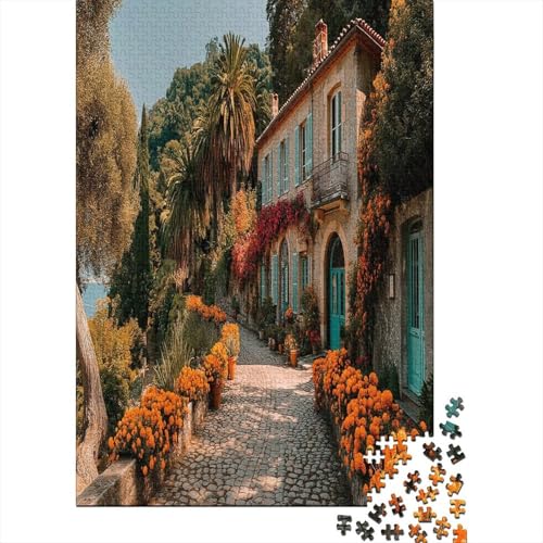 Französische Architektur 38x26cm/1000pcs Puzzle, Lernspiel Impossible Malerisches Haus Herausforderungsspielzeug Für Erwachsene Teenager von kaiyun