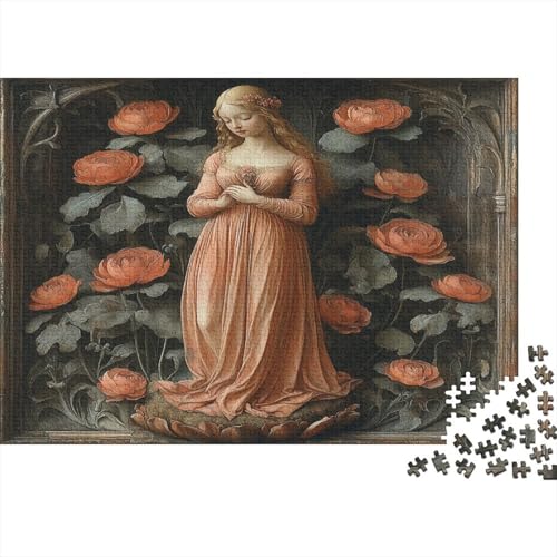 Frau mit Blütenblättern 1000pcs (75x50cm) Puzzles, Die Für Erwachsene Und Personen Ab 14 Jahren Geeignet Sind Renaissance-Gemälde von kaiyun