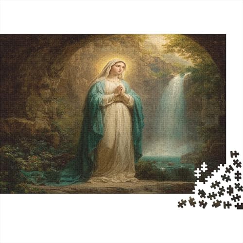 Frau vor einem Wasserfall 1000pcs (75x50cm) Puzzles, Die Für Erwachsene Und Personen Ab 14 Jahren Geeignet Sind von kaiyun