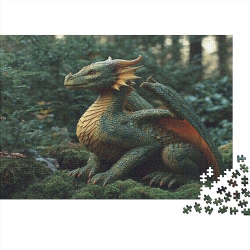 Friendly Adult Green Drache Rätsel Für Erwachsene |Das Dschungelbuch| Familienspaß-Puzzles 1000pcs (75x50cm) von kaiyun