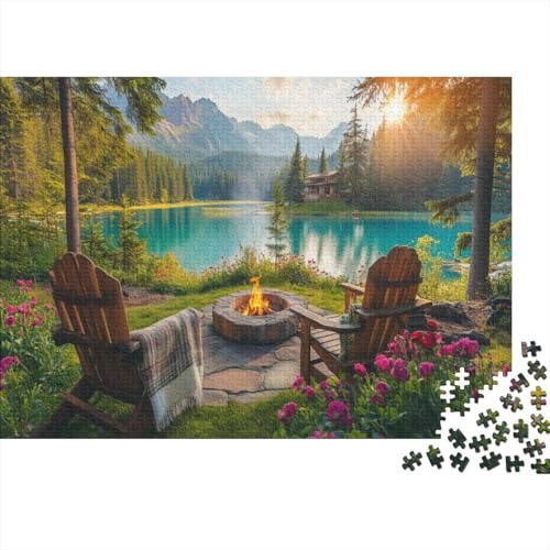 Frühlingslandschaft Rätsel Für Erwachsene |Morning Sonnenaufgang| 1000pcs (75x50cm) Puzzles Lernspiele Home Decor von kaiyun