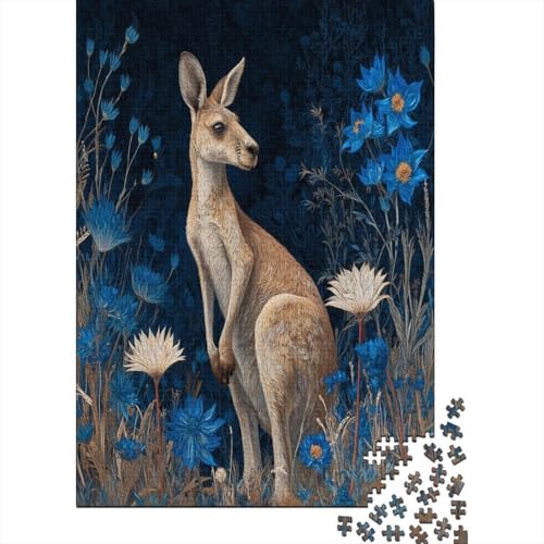 Ganzkörperbild eines Kängurus mit blauen Wildblumen 38x26cm/1000pcs Puzzles, Die Für Erwachsene Und Personen Ab 14 Jahren Geeignet Sind Ganzkörperbild eines Kängurus mit blauen Wildblumen 38x26cm/1000pcs Puzzles, Die Für Erwachsene Und Personen Ab 14 Jahren Geeignet Sind von kaiyun