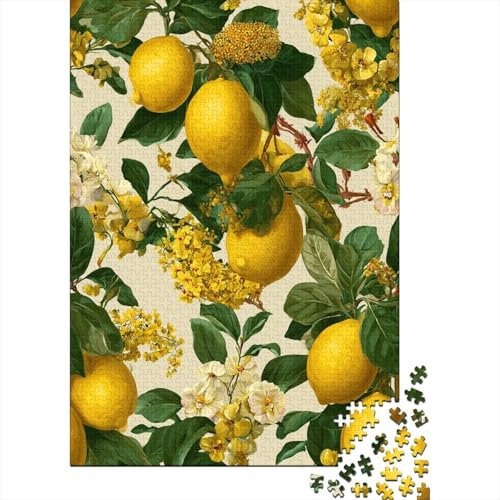 Gelbe Zitrone 38x26cm/1000pcs Schwer Puzzle Lernspiel Impossible DeliKatzee Yellow Blumen Herausforderung Spielzeug Für Erwachsene Kinder von kaiyun
